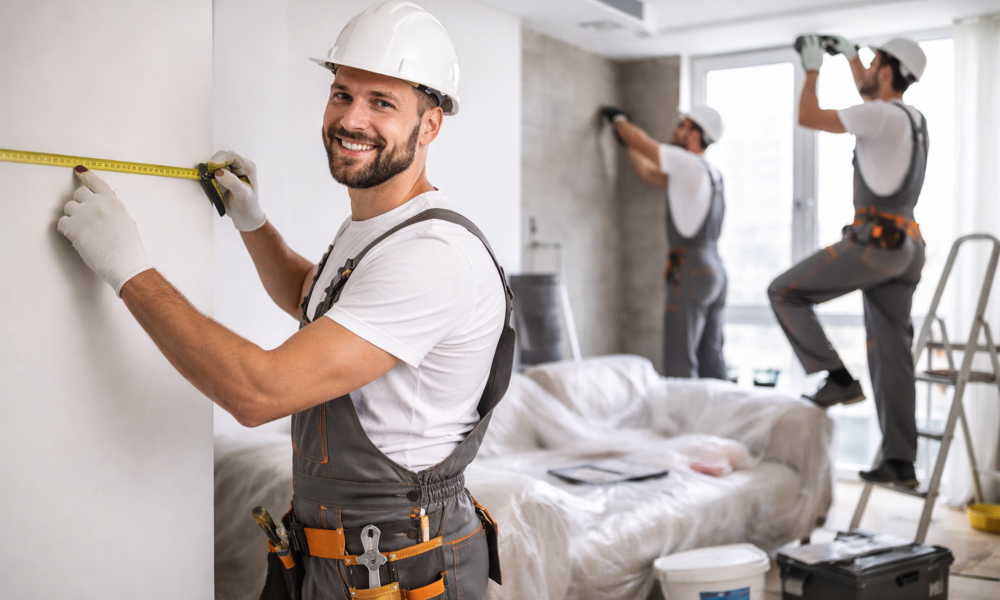 Lakásfelújítás Budapesten – professzionális csapat munka közben